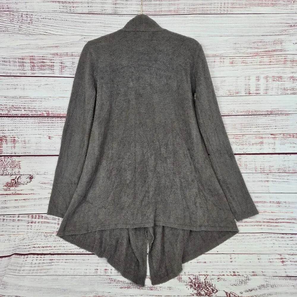 Barefoot Dreams Bamboo Chic Lite Calypso Gray Wrap Sweater S/M Neutral Minimal